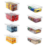 Set de 8 organizadores Brandtrendy con tapa, apilables y libres de BPA. Aptos para Refrigerador y Fáciles de limpiar.