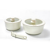 Set Brandtrendy de 15 Piezas de Ollas y Sartenes con Mango Extraíble | Batería de Cocina Antiadherente de Granito | Apto para Lavavajillas, Compatible con Estufa y Horno | Incluye Tapas de Almacenamiento | Ahorra Espacio | Aptos para cocina de inducción