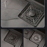 Tarja de Acero Inoxidable 68x45 cm | Fregadero Multifuncional con Grifo Desplegable, Rejilla de Enjuague, Tabla para Picar y Tina con Coladera | Diseño Moderno y Resistente, Fácil de Instalar y Limpiar | Ideal para Cocinas Prácticas y Elegantes