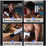 Hand-Held Masajeador muscular eléctrico de percusión led masajeador para espalda cuello hombro alivio del dolor de tejido profundo, máquina de masaje de percusión automática de 6 velocidades, súper silencioso.