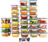 32 recipientes contenedores herméticos para alimentos