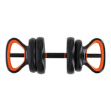 Kit Brandtrendy Mancuernas 6 en 1 de 30 KG Multifuncional con Peso Ajustable. Convertible es Mancuernas, Barra Larga, Pesas Rusas. Diseño compacto, seguro y versátil para entrenar en casa o gimnasio.