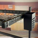 Escurridor Brandtrendy de Cocina 1 Nivel 65 cm, Multifuncional de Acero Inoxidable, con Bandejas Rack y Ganchos Móviles para Platos, Vasos y Utensilios. Fácil de Instalar, Ideal para Mantener tu Cocina Ordenada
