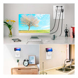 Multicontacto Fratech con 2 enchufes CA, 2 puertos USB-A y 1 USB-C. Modelo L02. Protección contra sobrecargas y cortocircuitos. Diseño compacto sin cables largos, ideal para hogar, oficina y viajes. Compatible con smartphones, laptops, cámaras y más.