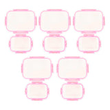 Kit 10 Contenedores herméticos de vidrio Rosa