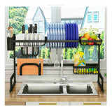 Escurridor de Trastes Brandtrendy 1 nivel 85 cm | Acero Inoxidable | Fácil Montaje | Diseño Moderno y Resistente a la Corrosión