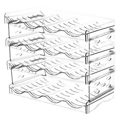 Portabotellas Brandtrendy de 4 Niveles de acrílico resistente, ideal para organizar hasta 16 botellas de vino, aceites o licores. Diseño moderno y estable, fácil de limpiar. Perfecto para cocinas, bares y restaurantes.