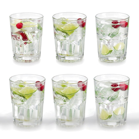 Juego de 6 Vasos de Vidrio para Whisky Boston