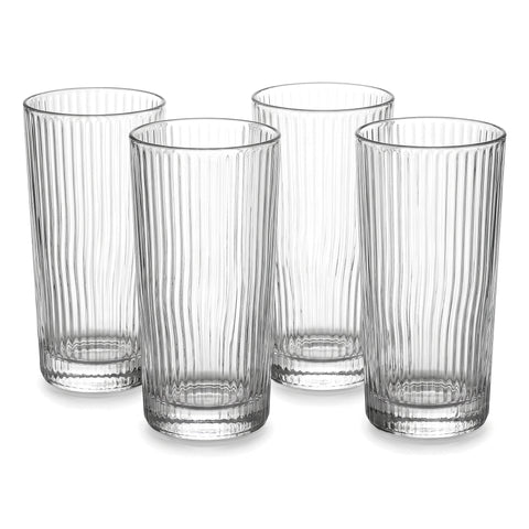 Juego de 4 Vasos Altos de Vidrio Brisa