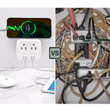 Multicontacto Portátil con 2 adaptadores USB Carga rapida inteligente