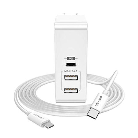 Cargador de Viaje con Tres Puertos de Carga rápida de 2.4A