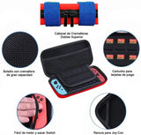 Kit 16 en 1 Brandtrendy para Nintendo Switch OLED Diseño Mario | Incluye fundas, mica templada, base dock, tapas para joystick y más accesorios para máxima protección y organización