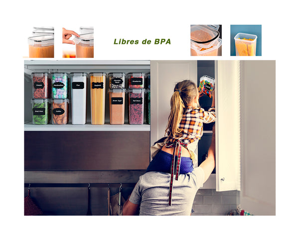 Paquete de 10 Contenedores Apilables para Refrigerador, Libres de BPA –  Brandtrendy