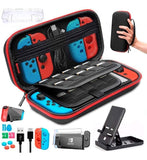Kit de Accesorios Brandtrendy 16 en 1 para Nintendo Switch | Funda Impermeable, Micas de Cristal, Fundas para Joycon, Soporte Dock y Más | Protección, Organización y Comodidad para Gamers | Compatible con Nintendo Switch