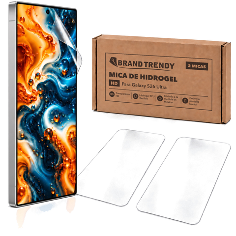 Brandtrendy Mica Hidrogel Samsung Galaxy S26 Ultra Normal HD 2 piezas