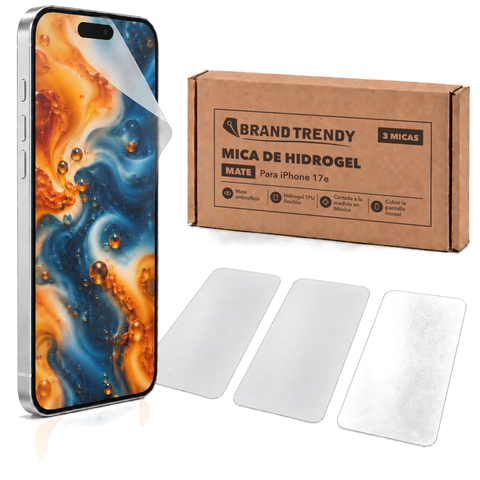 Brandtrendy Mica Hidrogel Apple iPhone 17e Normal Mate 3 piezas