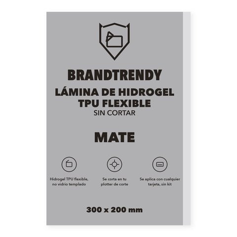 Brandtrendy Lámina Hidrogel Mate 300 x 200 mm sin cortar