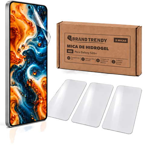 Brandtrendy Mica Hidrogel Samsung Galaxy S26+ Normal HD 3 piezas