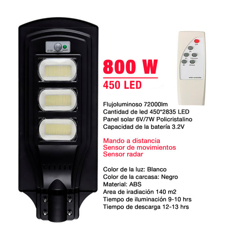 Kit De 2 Lampara Led Solar Con Sensor De Movimiento