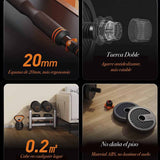 Kit de Mancuernas Brandtrendy 6 en 1 Ajustable 20 kg – Pesas Rusas, Barra y Discos para Entrenamiento en Casa y Gimnasio – Diseño Compacto y Seguro, Ideal para Rutinas Completa de Fuerza y Resistencia