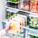 Organizador de alimentos con asa para refrigerador ideal para organizar tu cocina, alimentos e insumos, así como productos de uso personal diseñó 5 en 1