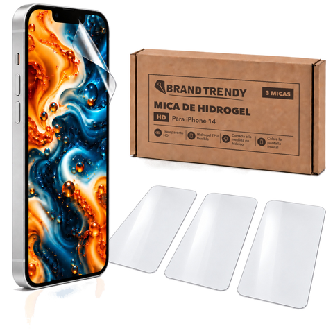 Brandtrendy Mica Hidrogel Apple iPhone 14 Normal HD 3 piezas