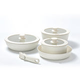 Set Brandtrendy de 15 Piezas de Ollas y Sartenes con Mango Extraíble | Batería de Cocina Antiadherente de Granito | Apto para Lavavajillas, Compatible con Estufa y Horno | Incluye Tapas de Almacenamiento | Ahorra Espacio | Aptos para cocina de inducción