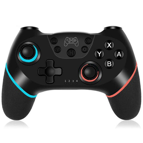 Control Inalámbrico Brandtrendy Azul-Rojo para Nintendo Switch y PC | Conexión Bluetooth | Rockers de Alta Precisión 360° | Diseño Ergonómico | Incluye Cable USB