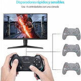 Control Inalámbrico Brandtrendy Azul-Rojo para Nintendo Switch y PC | Conexión Bluetooth | Rockers de Alta Precisión 360° | Diseño Ergonómico | Incluye Cable USB