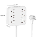 Kit Fratech y Brandtrendy con 3 multicontactos eléctricos (USB, CA, tipo C, protección 1200J) + foco inteligente WiFi RGB con control por app y voz