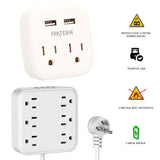 Kit Dos Multicontactos L03 + WP05 con entradas USB y de CA para cargar dispositivos electrónicos.