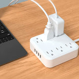 Kit Dos Multicontactos L03 + WP05 con entradas USB y de CA para cargar dispositivos electrónicos.