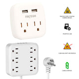 Kit Dos Multicontactos L03 + WP05 con entradas USB y de CA para cargar dispositivos electrónicos.