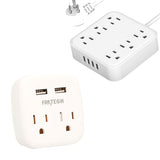 Kit Dos Multicontactos L03 + WP05 con entradas USB y de CA para cargar dispositivos electrónicos.