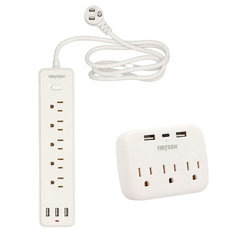 Kit Dos multicontactos EL10 + L02 con Entradas USB C y B para Electrodomésticos y Dispositivos Móviles