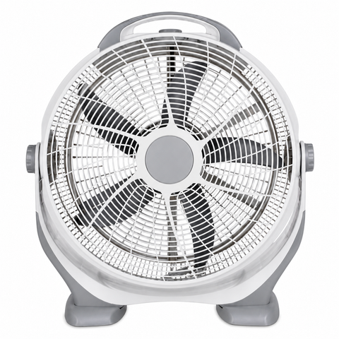 Ventilador de Piso 20 Pulgadas con 5 Aspas, 3 Velocidades, Cabezal Ajustable 360° y Diseño Silencioso de Alta Potencia
