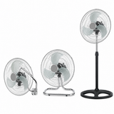 Ventilador 3 en 1 de 18 Pulgadas con Pedestal, Piso o Pared, Aspas Aerodinámicas, Oscilación y 3 Velocidades Metálico
