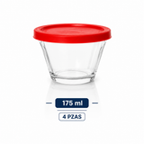 Juego de 7 Piezas para Hornear de Vidrio con Tapas Plásticas Incluidas | 1 Molde Cacerola Multiusos de 948 ml, 2 Moldes Cacerola de 378 ml y 4 Flaneras de 175 ml | Apto para Horno, Microondas, Refrigerador, Congelador y Lavavajillas