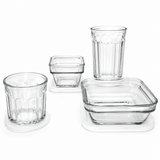 Juego de Comida Fitness 4 Recipientes de Vidrio con Tapas, Vasos y Tazones para Yogur, Avena, Fruta, Meal Prep y Conservación de Alimentos, Aptos para Refrigerador y Lavavajillas