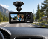 Kit para Auto Cámara DVR para Coche con 3 Lentes Grabación Bidireccional HD 1080P + Aspiradora Portátil para Automóvil y Hogar | Pantalla IPS 4.3", Visión Nocturna y G-Sensor