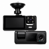 Kit para Auto Cámara DVR para Coche con 3 Lentes Grabación Bidireccional HD 1080P + Aspiradora Portátil para Automóvil y Hogar | Pantalla IPS 4.3", Visión Nocturna y G-Sensor