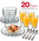 Brandtrendy Vajilla de Vidrio 20 Piezas