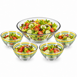 Brandtrendy Juego de Ensaladera Grande y 4 Tazones