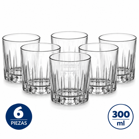 Brandtrendy Juego de 6 Vasos Doble Old Fashioned