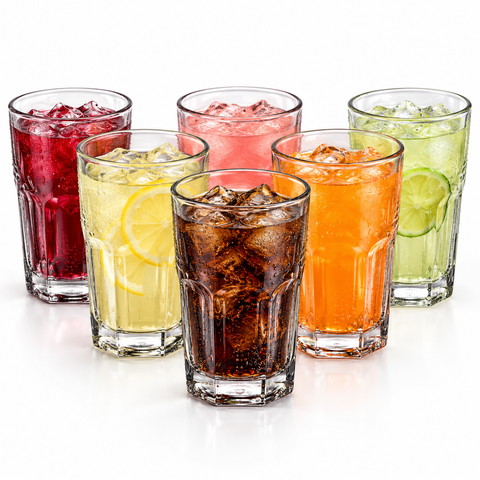 Brandtrendy Juego de 6 Vasos Rocas de Vidrio