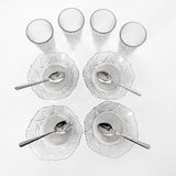 Brandtrendy Vajilla de Vidrio Transparente