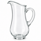 Brandtrendy Juego de Jarra con Asa y 4 Vasos Altos de Vidrio Transparente para Agua y Bebidas,