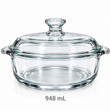 Brandtrendy Cacerola Multiusos de Vidrio con Tapa 948 ml para Hornear y Servir