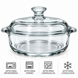 Brandtrendy Cacerola Multiusos de Vidrio con Tapa 948 ml para Hornear y Servir