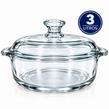 Brandtrendy Cacerola Multiusos de Vidrio con Tapa 3 L para Hornear y Servir